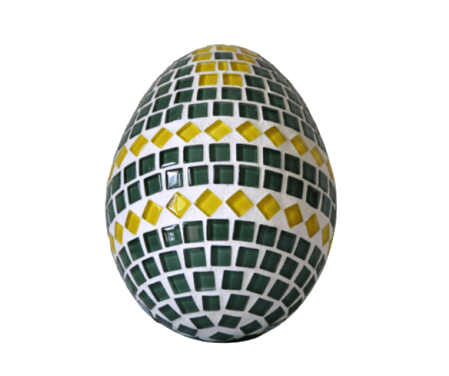 Handgemachtes Osterei grün gelb 15 cm Osterdeko - Mosaikkasten Abverkauf Deko für draußen